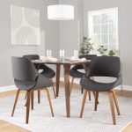 Fabrico Walnut and Charcoal Mid-Century Modern Accent Chairs (Set of 2) 12 Fabrico Walnut and Charcoal Mid-Century Modern Accent Chairs (Set of 2)