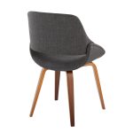 Fabrico Walnut and Charcoal Mid-Century Modern Accent Chairs (Set of 2) 16 Fabrico Walnut and Charcoal Mid-Century Modern Accent Chairs (Set of 2)