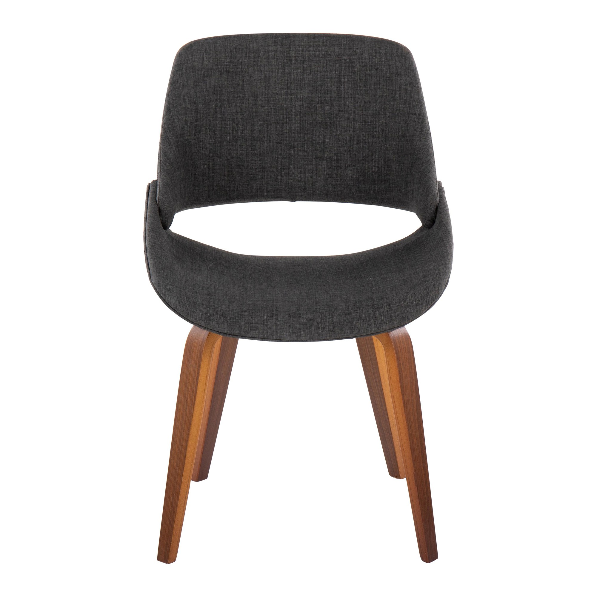 Fabrico Walnut and Charcoal Mid-Century Modern Accent Chairs (Set of 2) 8 Fabrico Walnut and Charcoal Mid-Century Modern Accent Chairs (Set of 2) - Image 8
