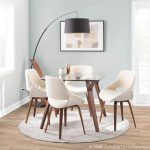Fabrico Walnut and Cream Mid-Century Modern Accent Chairs (Set of 2) 14 Fabrico Walnut and Cream Mid-Century Modern Accent Chairs (Set of 2)