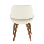 Fabrico Walnut and Cream Mid-Century Modern Accent Chairs (Set of 2) 20 Fabrico Walnut and Cream Mid-Century Modern Accent Chairs (Set of 2)
