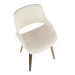 Fabrico Walnut and Cream Mid-Century Modern Accent Chairs (Set of 2) 21 Fabrico Walnut and Cream Mid-Century Modern Accent Chairs (Set of 2)