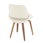 Fabrico Walnut and Cream Mid-Century Modern Accent Chairs (Set of 2) 22 Fabrico Walnut and Cream Mid-Century Modern Accent Chairs (Set of 2)