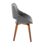 Fabrico Walnut and Grey Faux Leather Mid-Century Chairs (Set of 2) 15 Fabrico Walnut and Grey Faux Leather Mid-Century Chairs (Set of 2)
