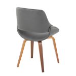 Fabrico Walnut and Grey Faux Leather Mid-Century Chairs (Set of 2) 16 Fabrico Walnut and Grey Faux Leather Mid-Century Chairs (Set of 2)