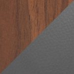 Fabrico Walnut and Grey Faux Leather Mid-Century Chairs (Set of 2) 20 Fabrico Walnut and Grey Faux Leather Mid-Century Chairs (Set of 2)