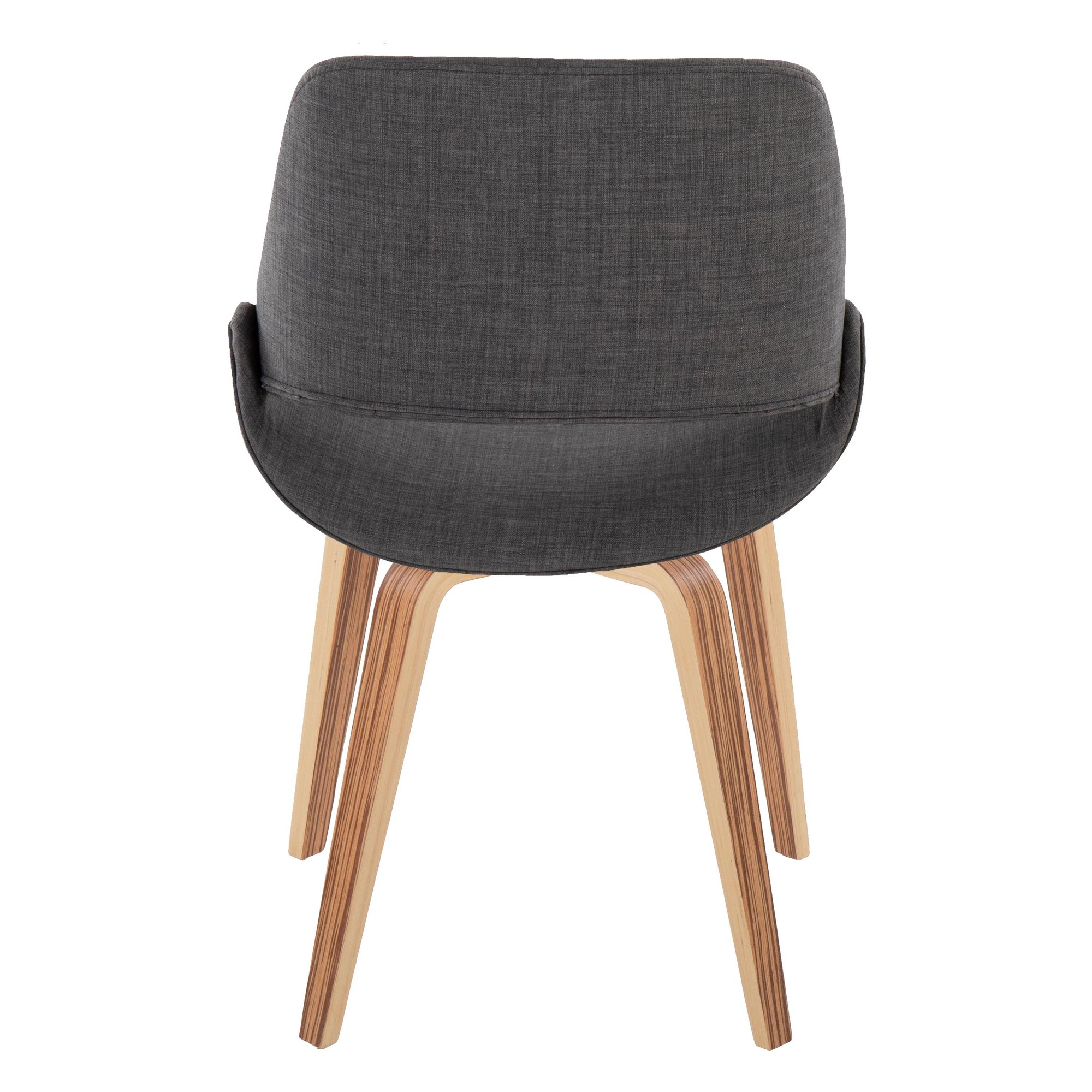 Fabrico Zebra Wood Charcoal Mid-Century Modern Chairs (Set of 2) 5 Fabrico Zebra Wood Charcoal Mid-Century Modern Chairs (Set of 2) - Image 5