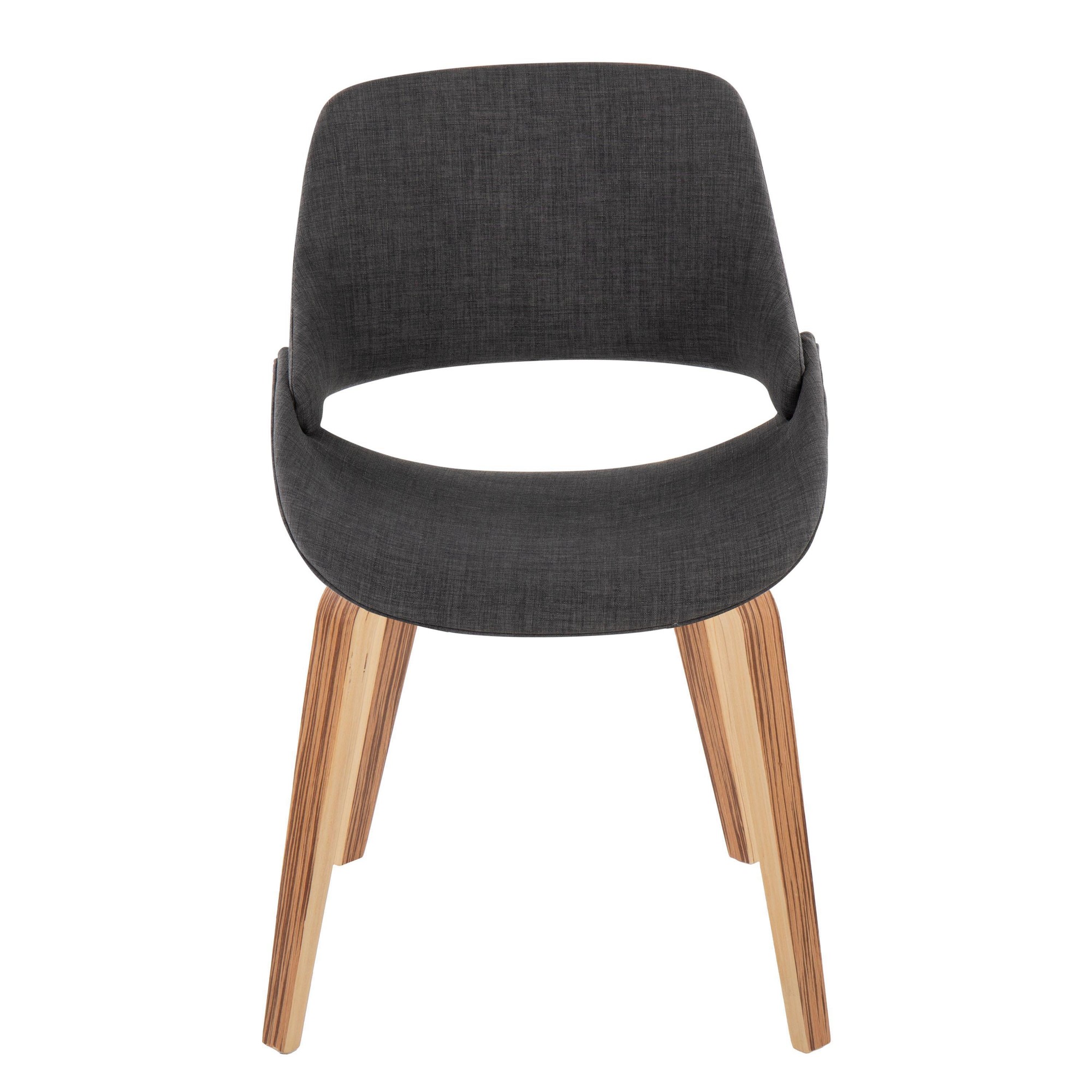 Fabrico Zebra Wood Charcoal Mid-Century Modern Chairs (Set of 2) 6 Fabrico Zebra Wood Charcoal Mid-Century Modern Chairs (Set of 2) - Image 6