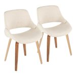 Fabrico Zebra Wood Cream Mid-Century Modern Accent Chairs (Set of 2) 9 Fabrico Zebra Wood Cream Mid-Century Modern Accent Chairs (Set of 2)