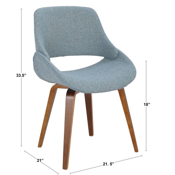 Fabrico Zebra Wood Cream Mid Century Modern Accent Chairs Set of 2 6