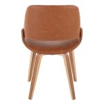 Fabrico Zebra/Camel Faux Leather Mid-Century Modern Dining Chairs (Set of 2)