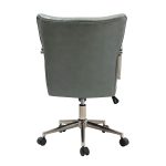 Fabrizius Sage Vegan Leather Diamond Tufted Swivel Task Chair 10 Fabrizius Sage Vegan Leather Diamond Tufted Swivel Task Chair