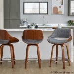 Fabrizzi 24 Mid-Century Grey Swivel Counter Stools (Set of 2) 14 Fabrizzi 24 Mid-Century Grey Swivel Counter Stools (Set of 2)