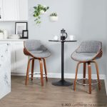 Fabrizzi 24 Mid-Century Grey Swivel Counter Stools (Set of 2) 16 Fabrizzi 24 Mid-Century Grey Swivel Counter Stools (Set of 2)