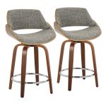 Fabrizzi 24 Mid-Century Grey Swivel Counter Stools (Set of 2) 17 Fabrizzi 24 Mid-Century Grey Swivel Counter Stools (Set of 2)