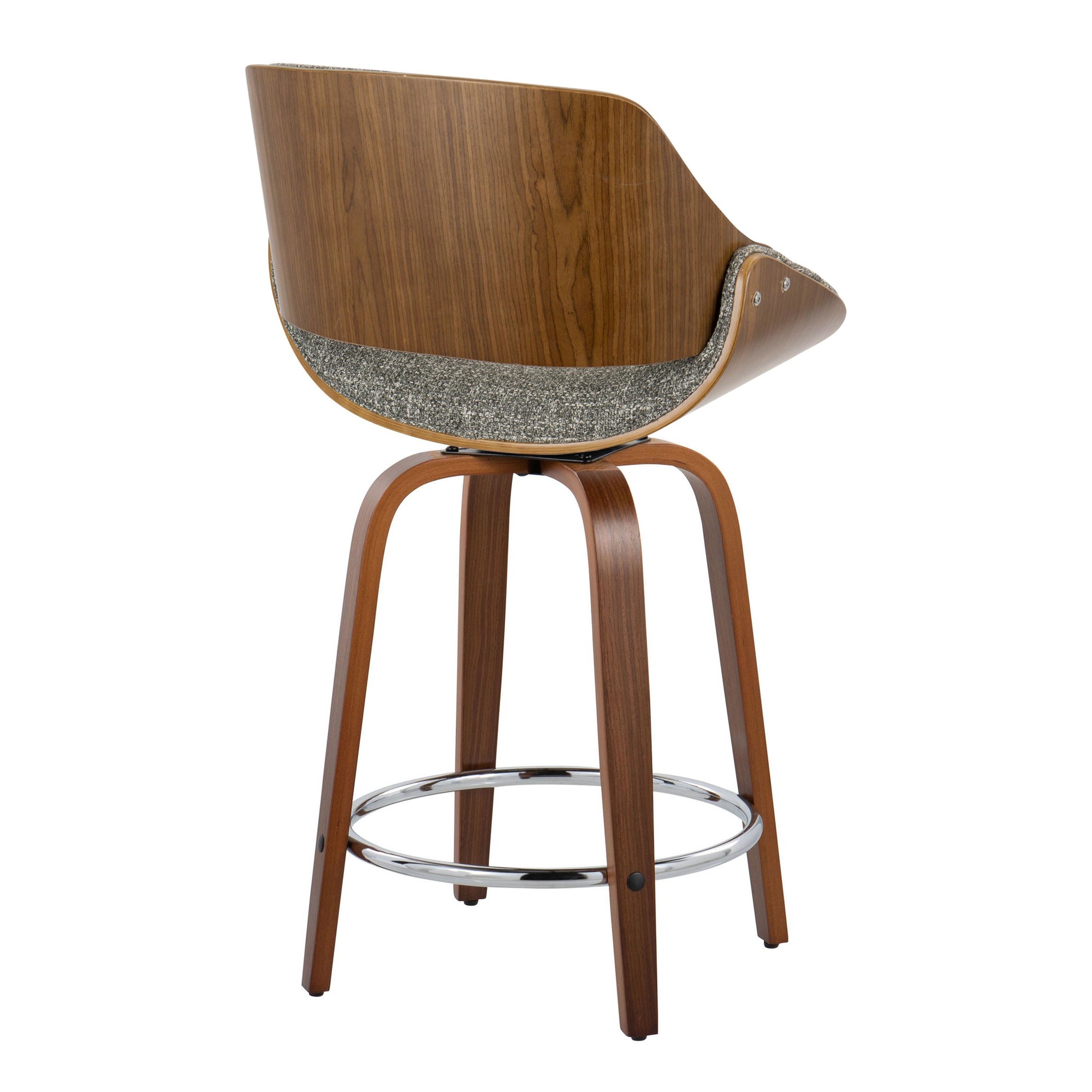 Fabrizzi 24 Mid-Century Grey Swivel Counter Stools (Set of 2) 8 Fabrizzi 24 Mid-Century Grey Swivel Counter Stools (Set of 2) - Image 8