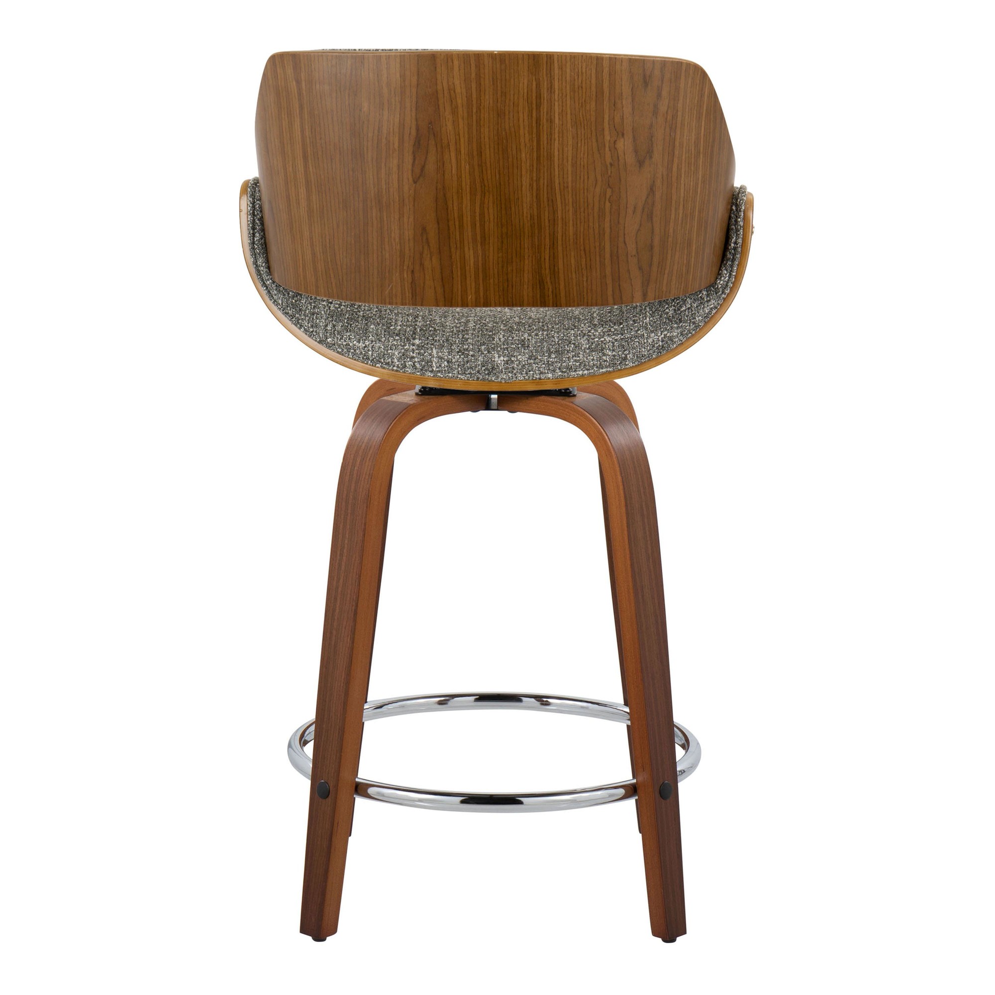 Fabrizzi 24 Mid-Century Grey Swivel Counter Stools (Set of 2) 9 Fabrizzi 24 Mid-Century Grey Swivel Counter Stools (Set of 2) - Image 9