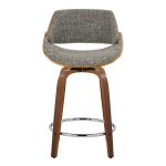 Fabrizzi 24 Mid-Century Grey Swivel Counter Stools (Set of 2) 22 Fabrizzi 24 Mid-Century Grey Swivel Counter Stools (Set of 2)