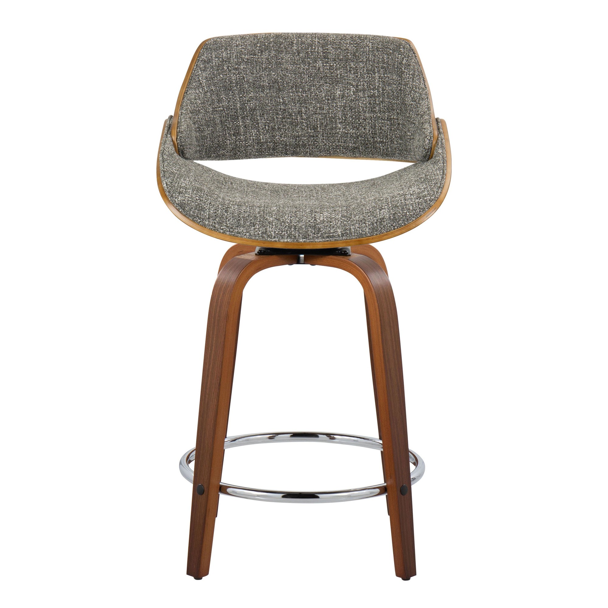 Fabrizzi 24 Mid-Century Grey Swivel Counter Stools (Set of 2) 10 Fabrizzi 24 Mid-Century Grey Swivel Counter Stools (Set of 2) - Image 10