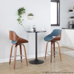 Fabrizzi 26-Inch Blue Mid-Century Modern Swivel Counter Stool (Set of 2) 13 Fabrizzi 26-Inch Blue Mid-Century Modern Swivel Counter Stool (Set of 2)