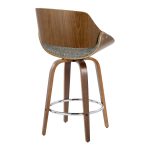 Fabrizzi 26-Inch Mid-Century Modern Grey Swivel Counter Stools (Set of 2) 20 Fabrizzi 26-Inch Mid-Century Modern Grey Swivel Counter Stools (Set of 2)