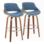 Fabrizzi 30 Mid-Century Modern Blue Swivel Barstool Pair (Set of 2) 17 Fabrizzi 30 Mid-Century Modern Blue Swivel Barstool Pair (Set of 2)
