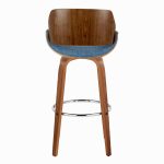 Fabrizzi 30 Mid-Century Modern Blue Swivel Barstool Pair (Set of 2) 21 Fabrizzi 30 Mid-Century Modern Blue Swivel Barstool Pair (Set of 2)