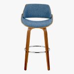 Fabrizzi 30 Mid-Century Modern Blue Swivel Barstool Pair (Set of 2) 22 Fabrizzi 30 Mid-Century Modern Blue Swivel Barstool Pair (Set of 2)