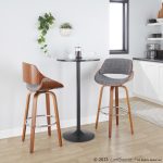 Fabrizzi 30 Mid-Century Modern Grey Swivel Barstools (Set of 2) 14 Fabrizzi 30 Mid-Century Modern Grey Swivel Barstools (Set of 2)