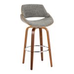 Fabrizzi 30 Mid-Century Modern Grey Swivel Barstools (Set of 2) 16 Fabrizzi 30 Mid-Century Modern Grey Swivel Barstools (Set of 2)