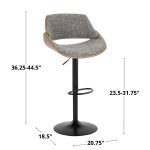 Fabrizzi Blue Mid-Century Modern Adjustable Barstools (Set of 2) 24 Fabrizzi Blue Mid-Century Modern Adjustable Barstools (Set of 2)