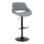 Fabrizzi Blue Mid-Century Modern Adjustable Barstools (Set of 2) 19 Fabrizzi Blue Mid-Century Modern Adjustable Barstools (Set of 2)