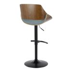 Fabrizzi Blue Mid-Century Modern Adjustable Barstools (Set of 2) 21 Fabrizzi Blue Mid-Century Modern Adjustable Barstools (Set of 2)