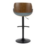 Fabrizzi Blue Mid-Century Modern Adjustable Barstools (Set of 2) 22 Fabrizzi Blue Mid-Century Modern Adjustable Barstools (Set of 2)