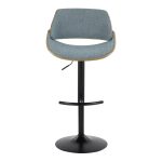 Fabrizzi Blue Mid-Century Modern Adjustable Barstools (Set of 2) 23 Fabrizzi Blue Mid-Century Modern Adjustable Barstools (Set of 2)