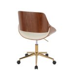Fabrizzi Contemporary Cream Fabric and Gold Metal Office Chair 11 Fabrizzi Contemporary Cream Fabric and Gold Metal Office Chair