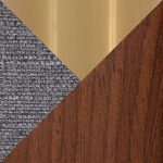 Fabrizzi Contemporary Gold Metal and Grey Fabric Office Chair