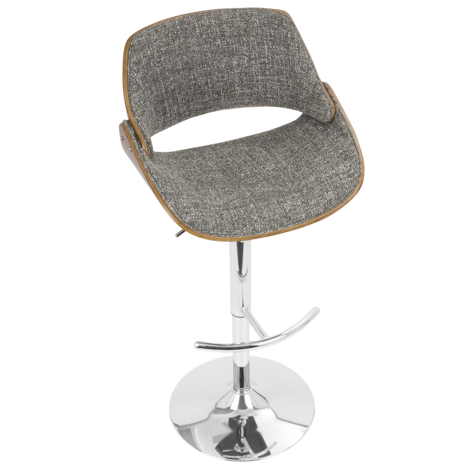 Fabrizzi Grey Noise Mid-Century Modern Adjustable Barstool (Set of 2) 12 Fabrizzi Grey Noise Mid-Century Modern Adjustable Barstool (Set of 2) - Image 12
