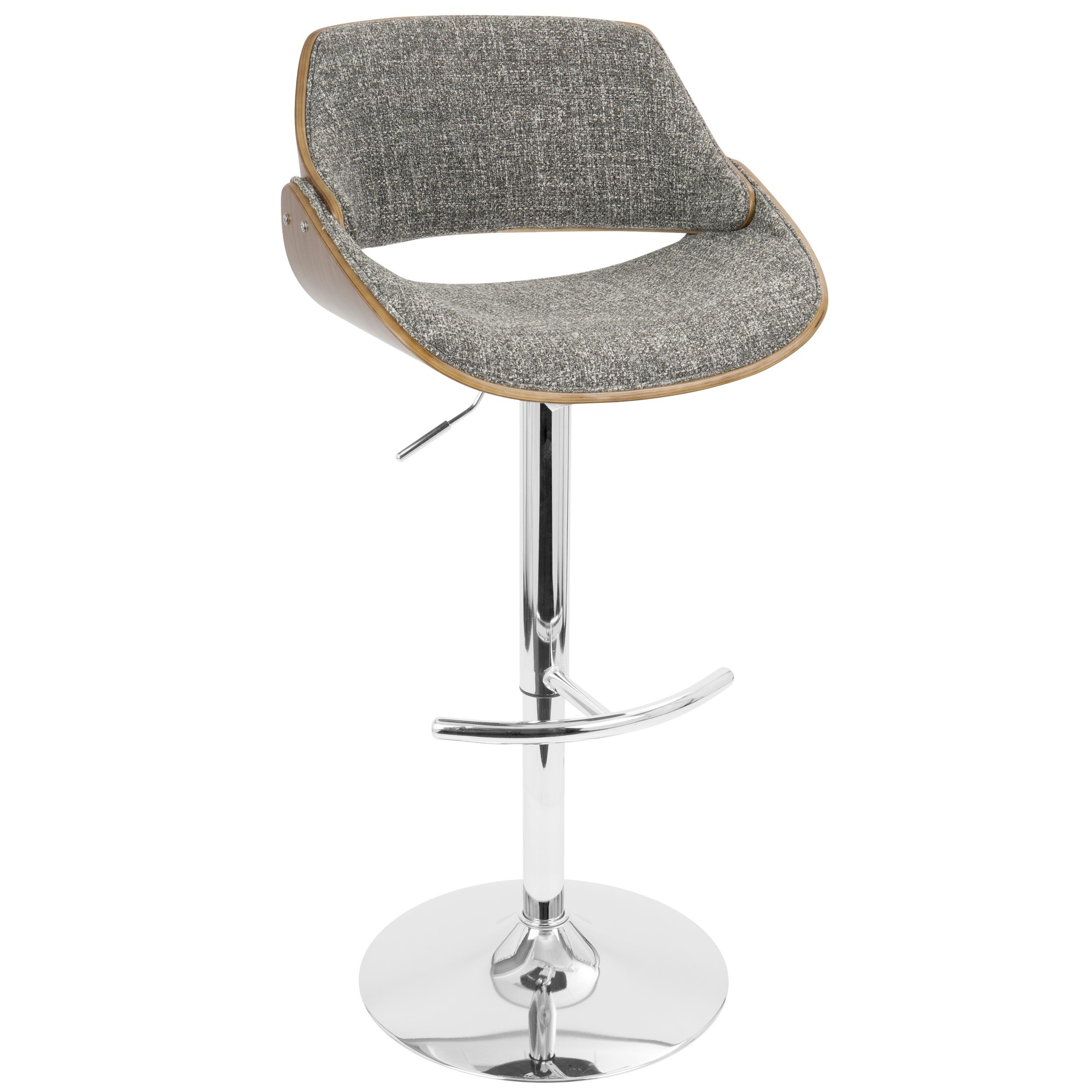 Fabrizzi Grey Noise Mid-Century Modern Adjustable Barstool (Set of 2) 7 Fabrizzi Grey Noise Mid-Century Modern Adjustable Barstool (Set of 2) - Image 7