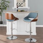 Fabrizzi Mid-Century Modern Adjustable Swivel Barstools Blue (Set of 3) (Set of 3) 11 Fabrizzi Mid-Century Modern Adjustable Swivel Barstools Blue (Set of 3) (Set of 3)
