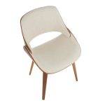 Fabrizzi Mid-Century Modern Cream Fabric Walnut Accent Chair 13 Fabrizzi Mid-Century Modern Cream Fabric Walnut Accent Chair