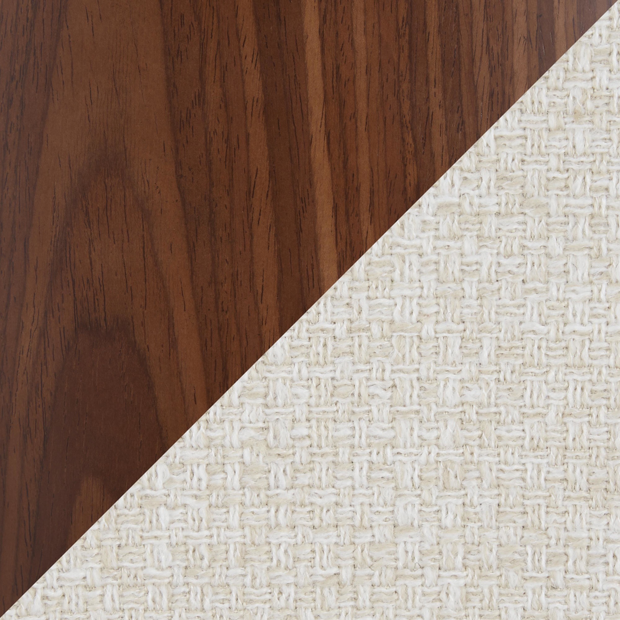 Fabrizzi Mid-Century Modern Cream Fabric Walnut Accent Chair 7 Fabrizzi Mid-Century Modern Cream Fabric Walnut Accent Chair - Image 7