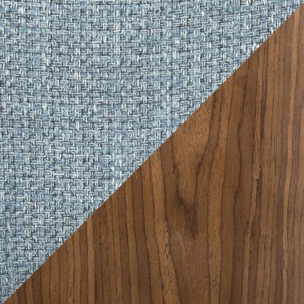 Fabrizzi Mid Century Modern Walnut and Blue Adjustable Barstool 12