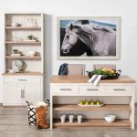 Fairview I White and Medium Brown Wood Three Shelf Shelving Unit