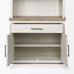 Fairview I White and Medium Brown Wood Three Shelf Shelving Unit