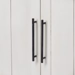 Fairview I White and Medium Brown Wood Three Shelf Shelving Unit