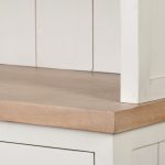 Fairview I White and Medium Brown Wood Three Shelf Shelving Unit