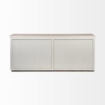 Fairview III Solid Wood Brown Top & White Frame 4 Cabinet Door Sideboard