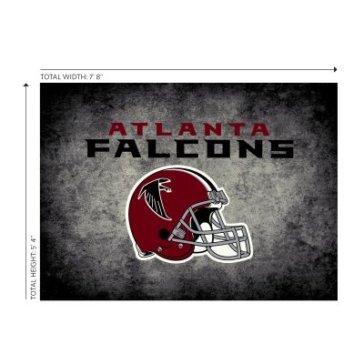 Falcons 6x8 Distressed Area Rug Officially Licensed NFL Product