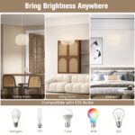 Round Farmhouse Rattan Pendant Light with Adjustable Rope Beige